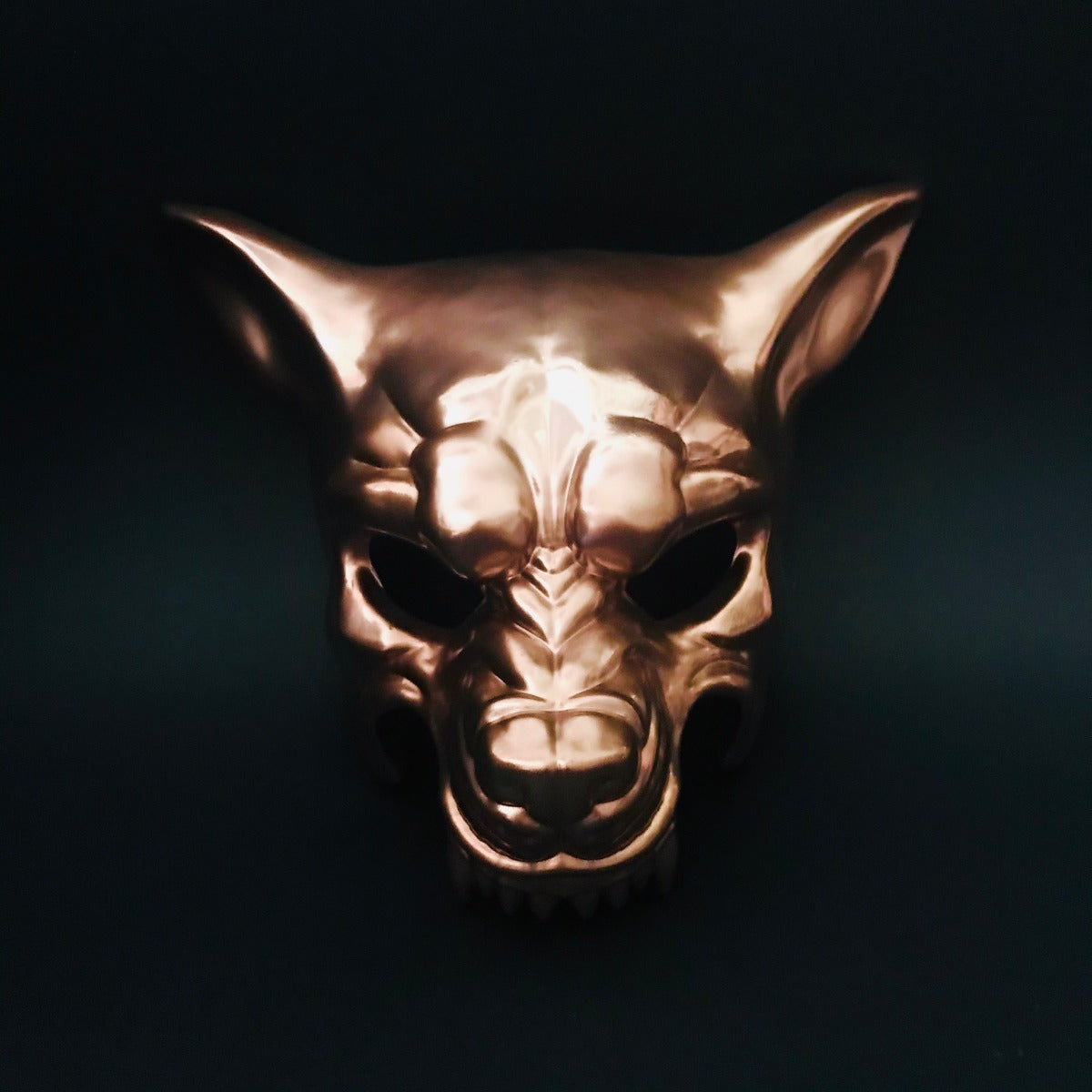 Golden Wolf Masquerade Mask
