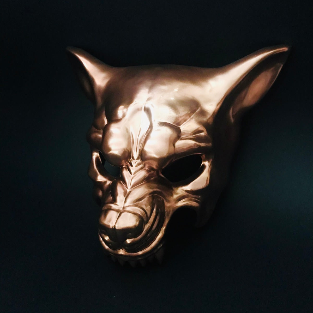 Golden Wolf Masquerade Mask