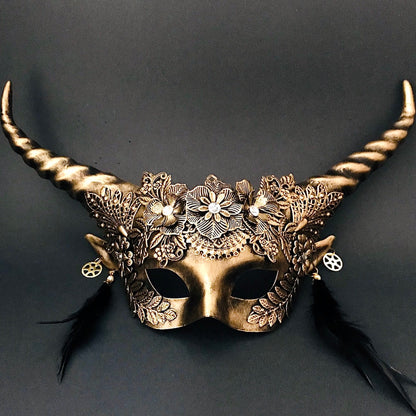 Demon Horn Masks - Gold