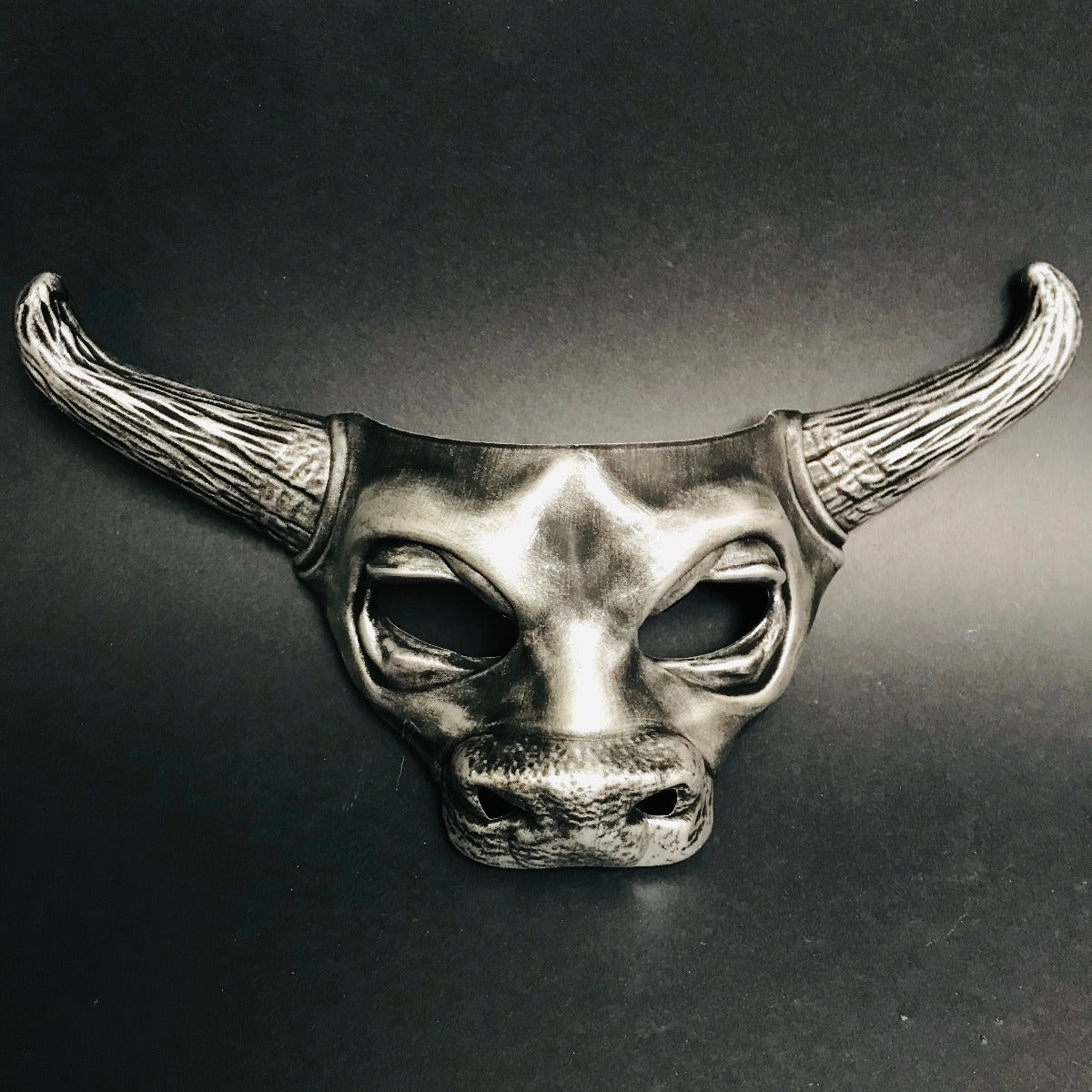 Bull Horn Mask - Silver