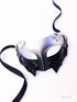 men masquerade mask black silver